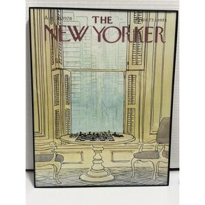 Vintage The New Yorker Cover Print Aug 30 1976 Framed 14x11 Wall Art